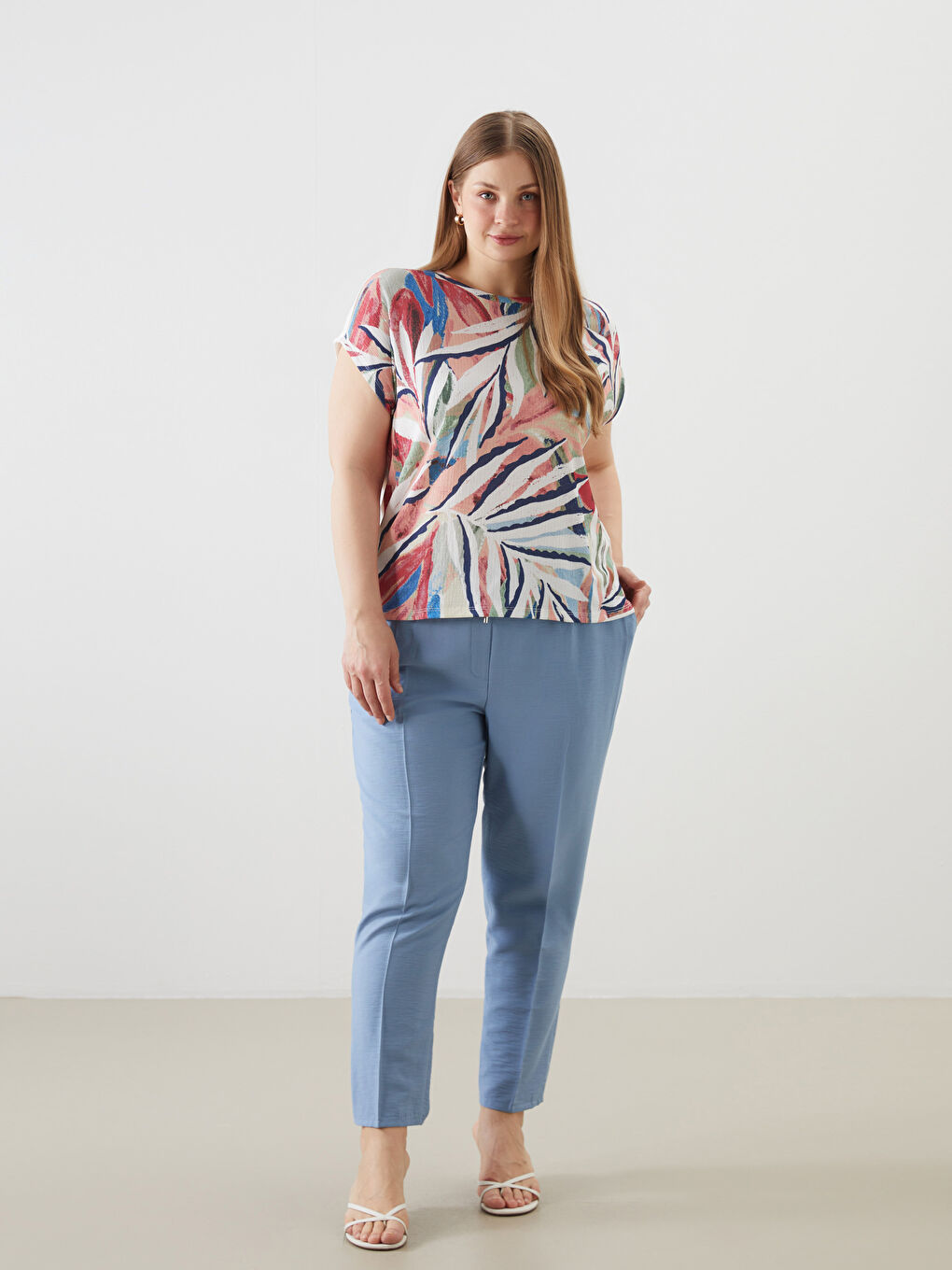 Elastic Waist Women'S Pants -S5FU64Z8-R0T