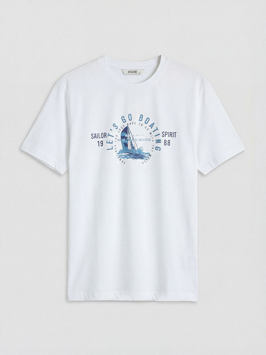 Μπλουζάκι από ζέρσεϊ με στάμπα και στρογγυλή λαιμόκοψη για άνδρες-4