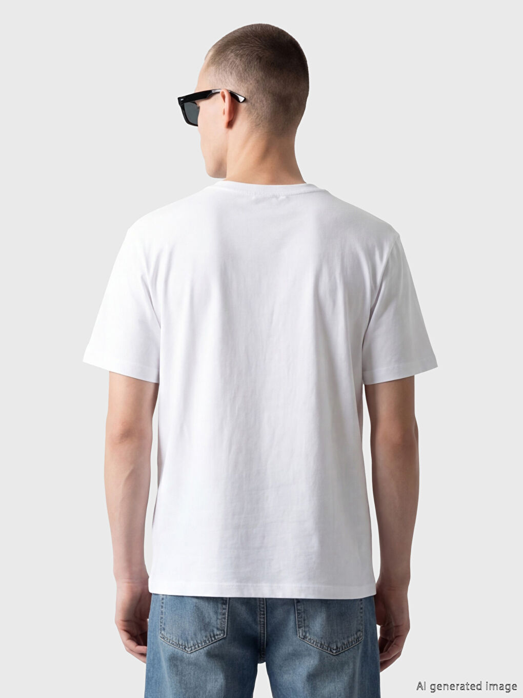 Μπλουζάκι από ζέρσεϊ με στάμπα και στρογγυλή λαιμόκοψη για άνδρες-3