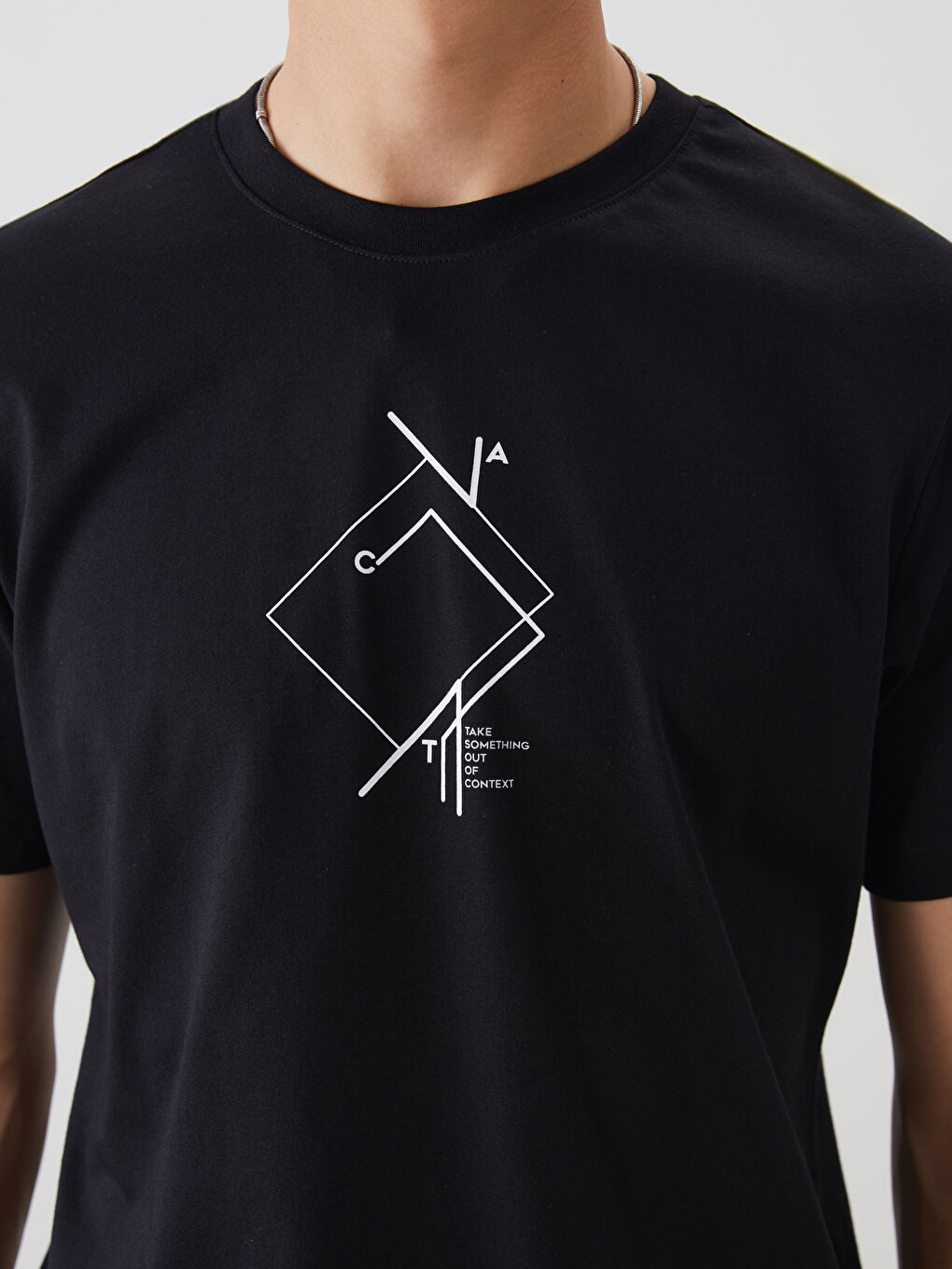 XSIDE Crew Neck Printed Jersey Men's T-Shirt -S5FU74Z8-CVL