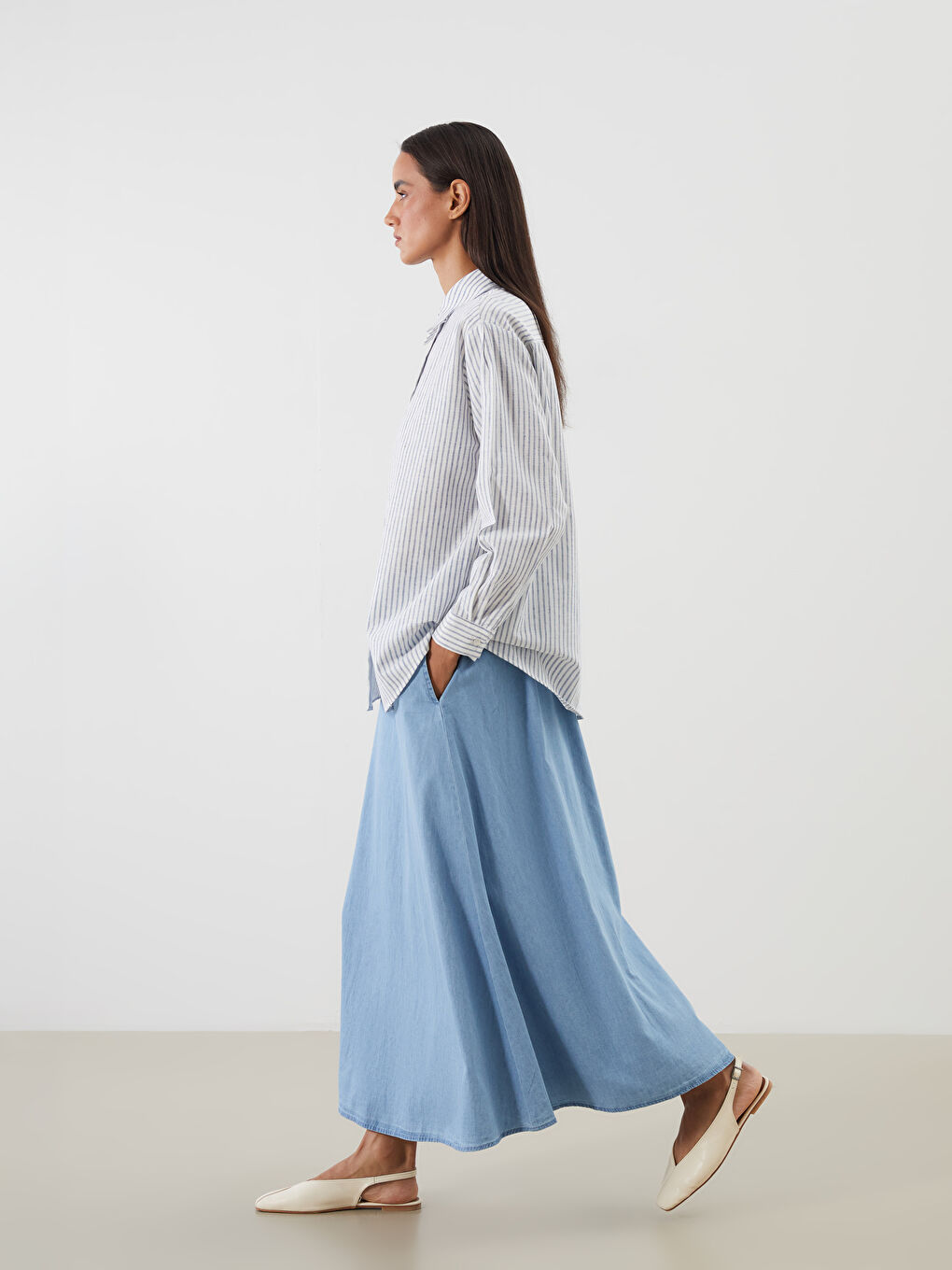 Woman INDIGO Denim Skirt