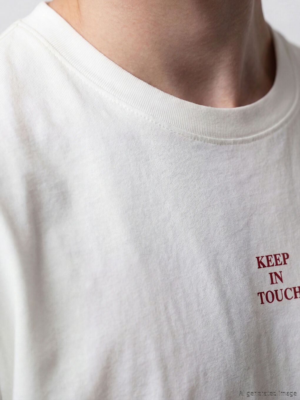 Μπλουζάκι με στρογγυλή λαιμόκοψη, φαρδιά γραμμή, με στάμπα για άνδρες-2