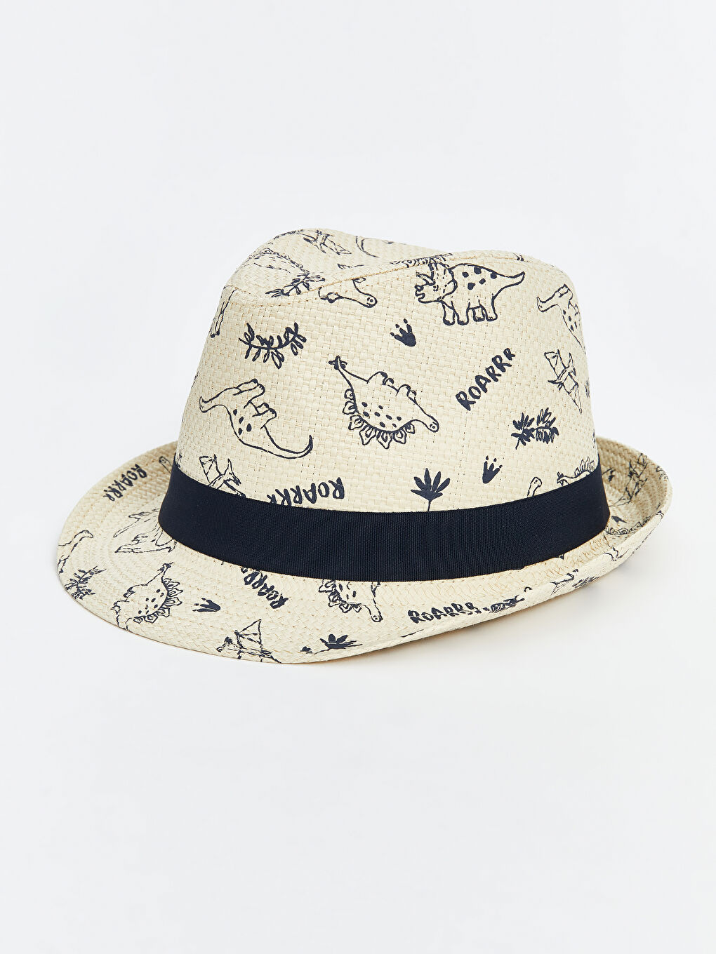 Dinosaur Printed Boy's Fedora Hat -S5FV13Z4-PRR