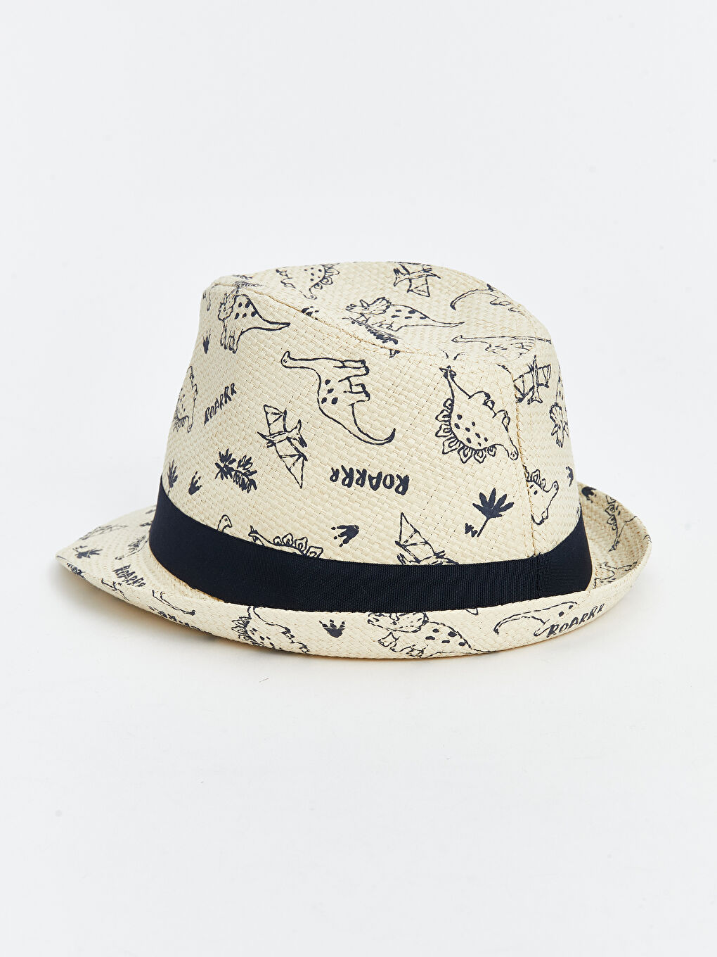 Dinosaur Printed Boy's Fedora Hat -S5FV13Z4-PRR