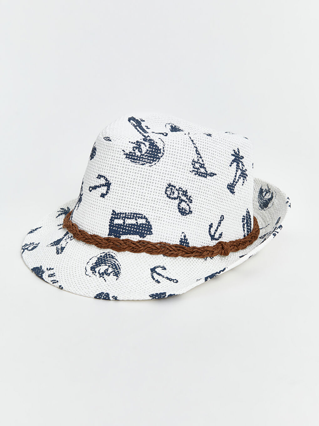 Printed Boy's Fedora Hat -S5FV14Z4-J5E