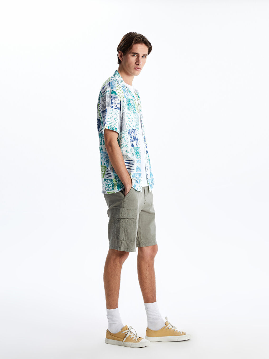 Comfortable Fit Men's Cargo Shorts -S5FV20Z8-Z3Q