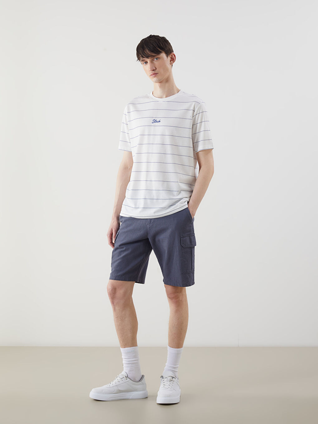 Comfortable Fit Men's Cargo Shorts -S5FV20Z8-Z40