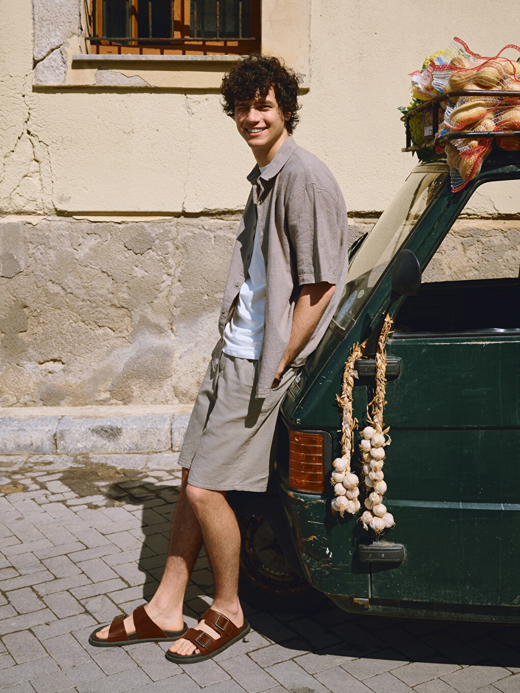 Standard Fit Linen-look Men's Bermuda Shorts