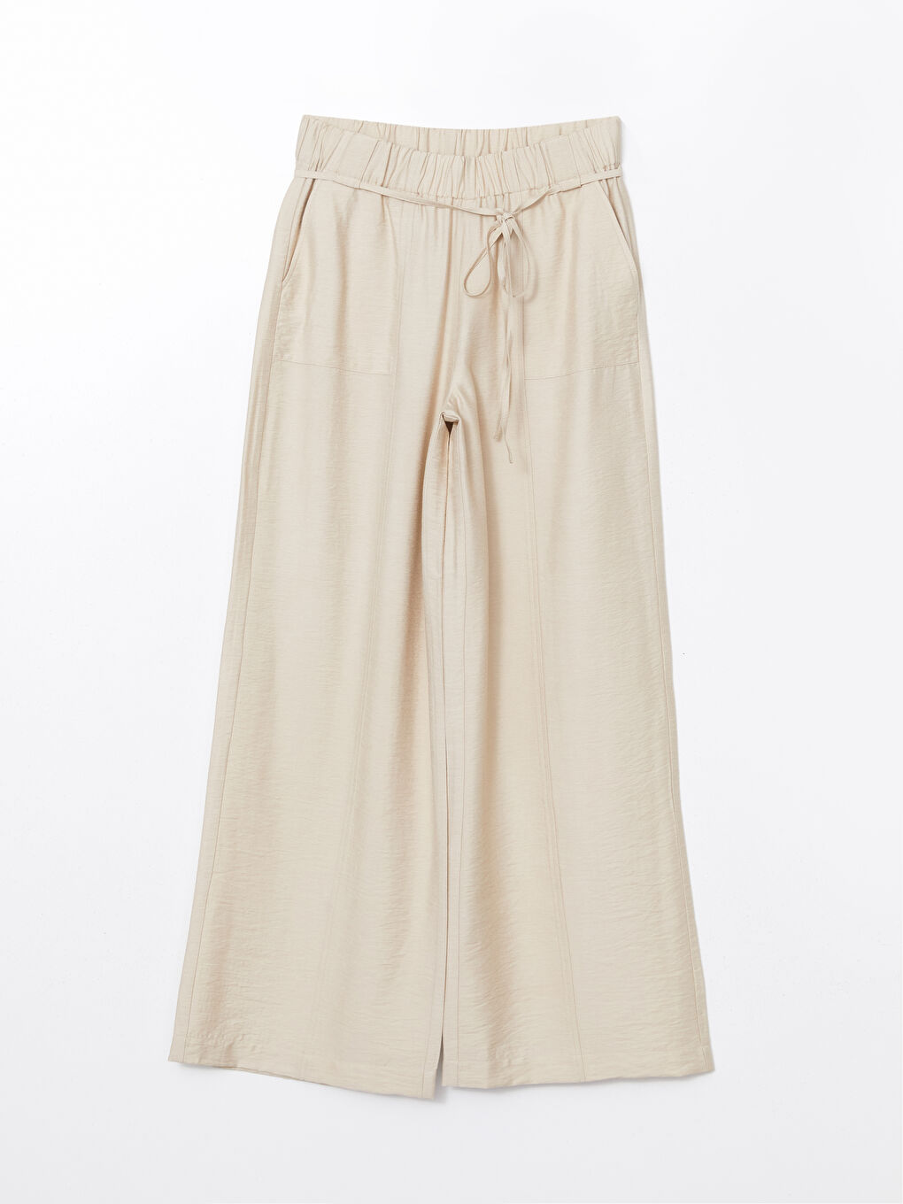 Elastic Waist Wide Leg Women's Trousers -S5FV23Z8-Z4P