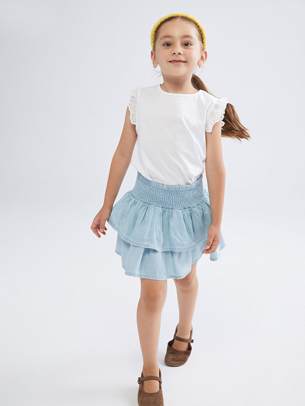 LCW Kids Elastischer Bund Mädchen Jeansrock -S5FV64Z1-LR1
