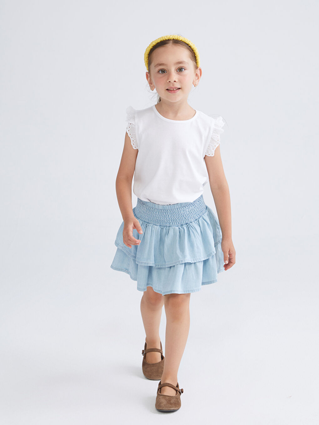 LCW Kids Elastischer Bund Mädchen Jeansrock -S5FV64Z1-LR1