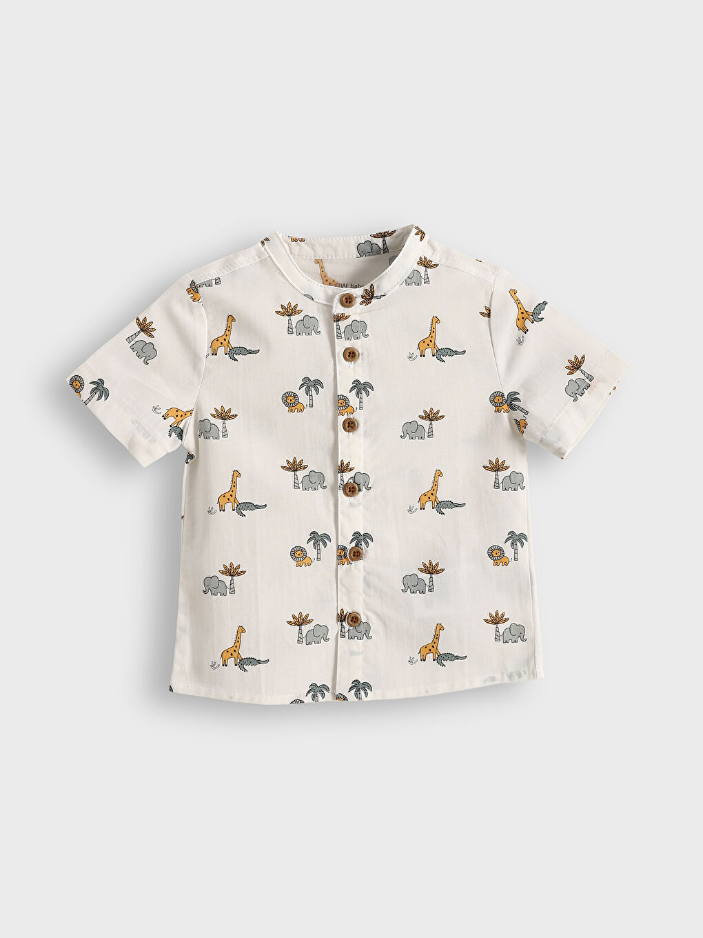 Elephant Print Baby Boys' Shirt and Shorts 2 Pack-1