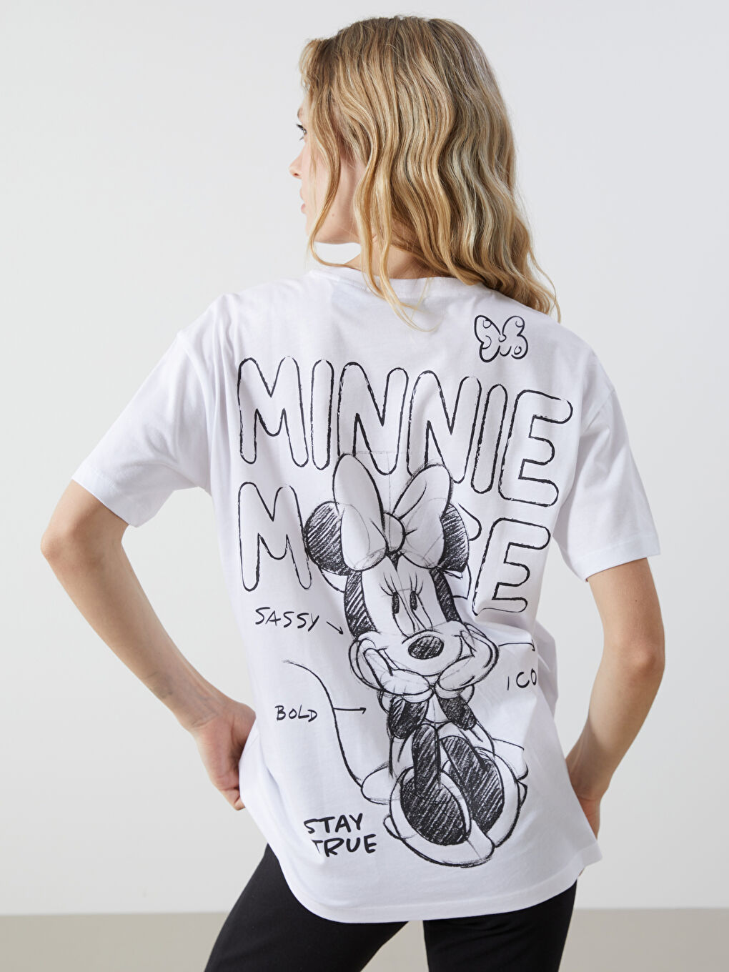Ženska majica sa okruglim izrezom i otiskom Mickey i Minnie Mouse -S5FV79Z8-Q6K