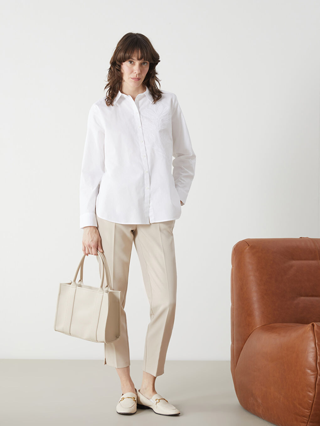 Women's Shoulder Bag with Removable Strap -S5FY26Z8-EEW