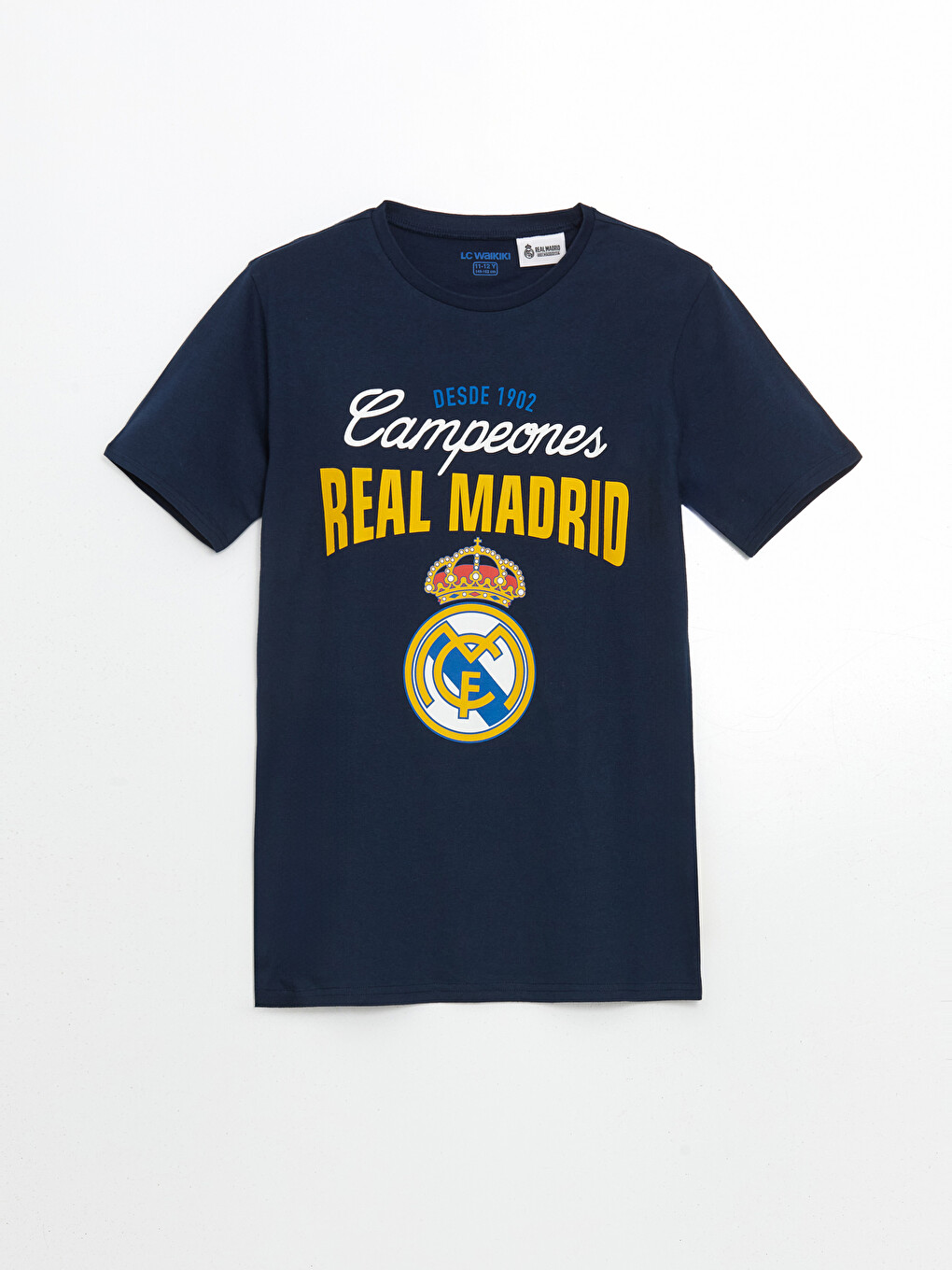 Lacivert Real Madrid Baskılı Erkek Çocuk Pijama Üst