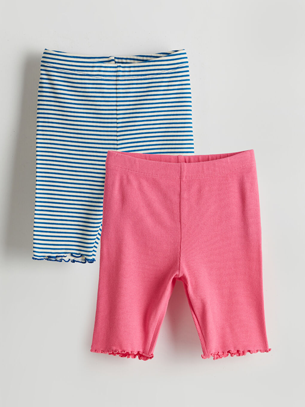 Elasticated Waist Short Girls' Leggings 2 Pack -S5FY33Z1-GEV
