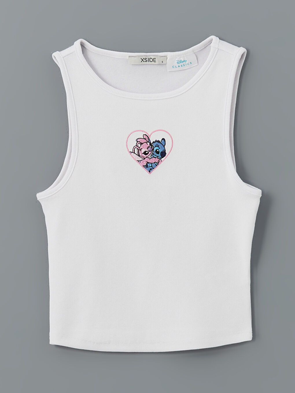 Crew Neck Lilo & Stitch Embroidered Women's Crop -S5FY38Z8-Q6K