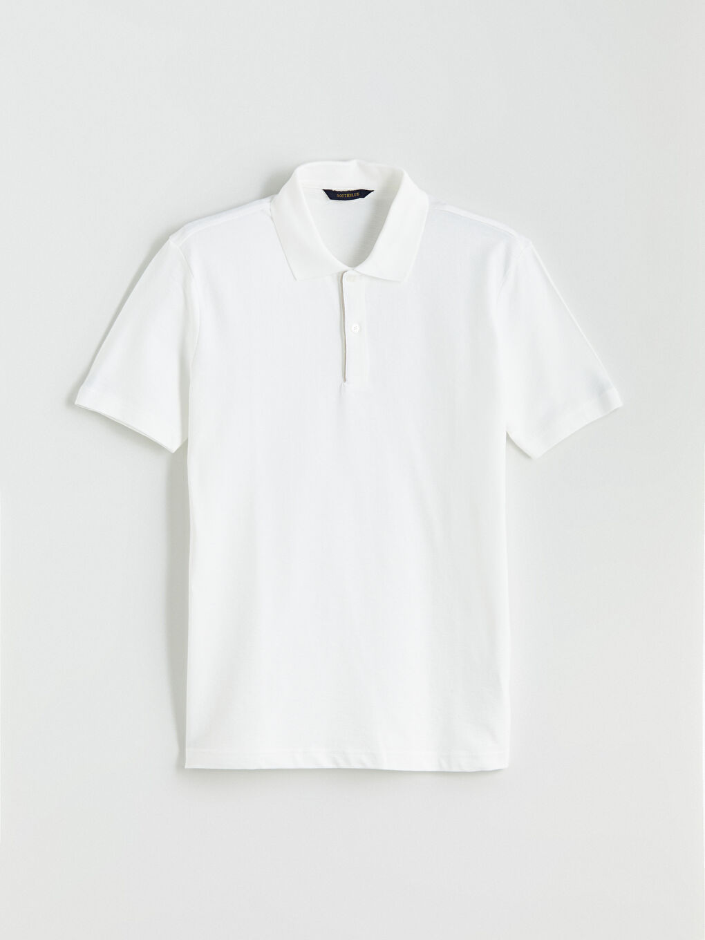 Ekru Polo Yaka Kısa Kollu Erkek Tişört-4