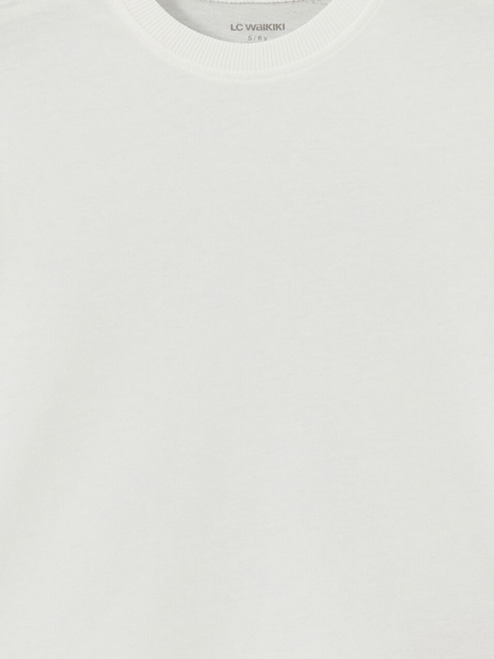 Ekru Bisiklet Yaka Basic Erkek Bebek Tişört-2