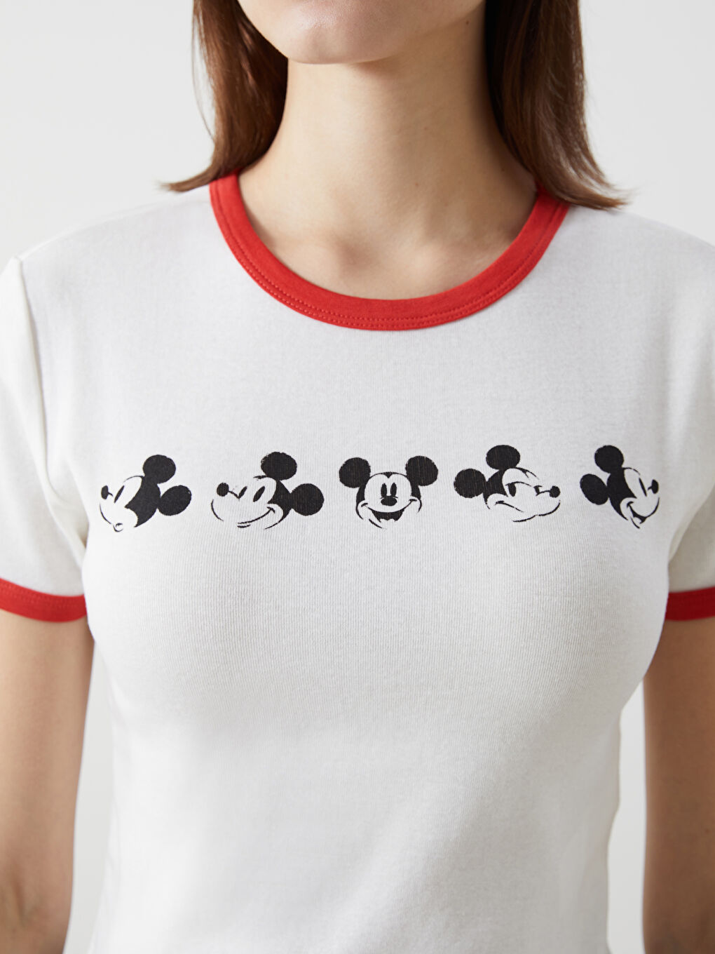 Ženska majica sa otiskom Mickey Mouse i okruglim izrezom -S5FY80Z8-R9J