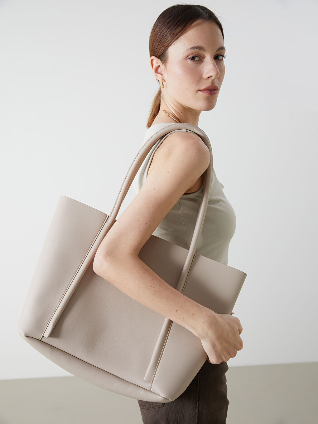 LCW ACCESSORIES Leather-Look Women's Shoulder Bag -S5FY87Z8-EEW