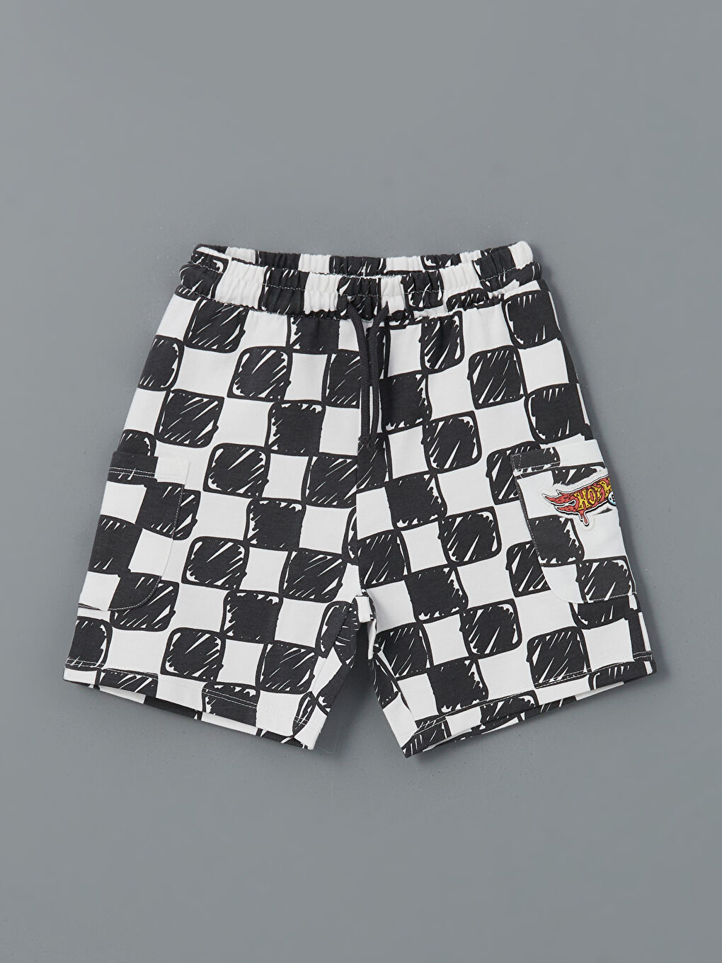 Beyaz Hot Wheels Baskılı Erkek Çocuk Şort