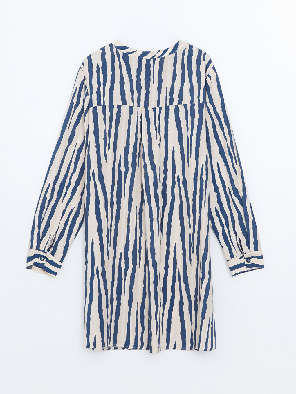 Grandad Collar Patterned Women’S Tunic -S5G050Z8-LQN