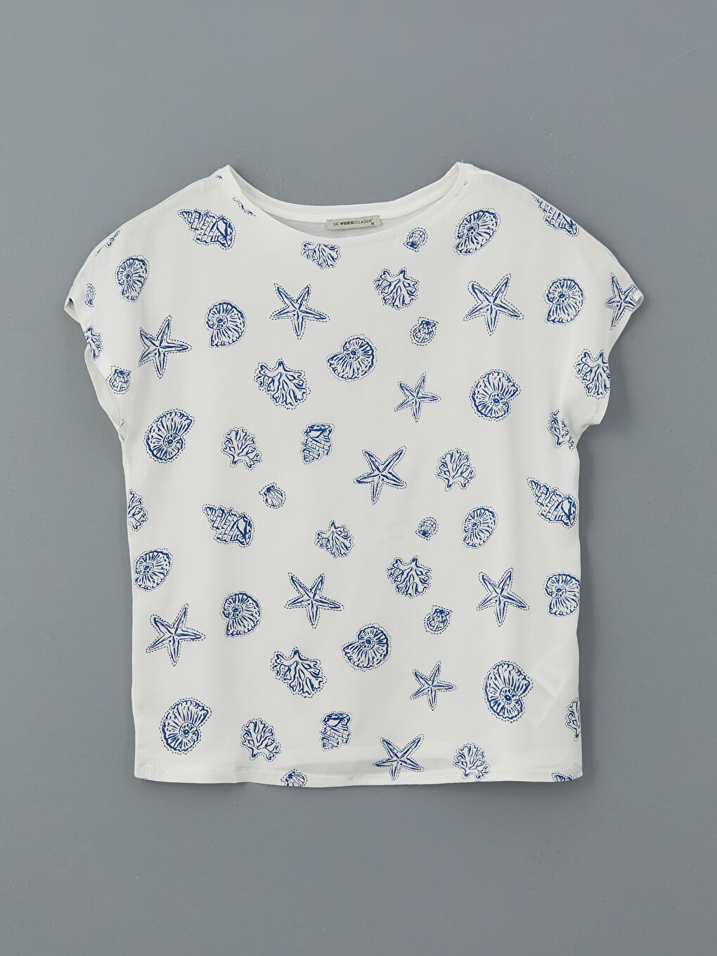 Crew Neck Patterned Women's T-Shirt -S5G060Z8-LRA