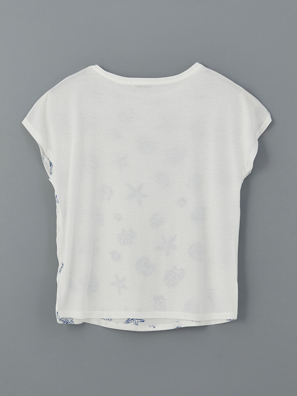 Crew Neck Patterned Women's T-Shirt -S5G060Z8-LRA