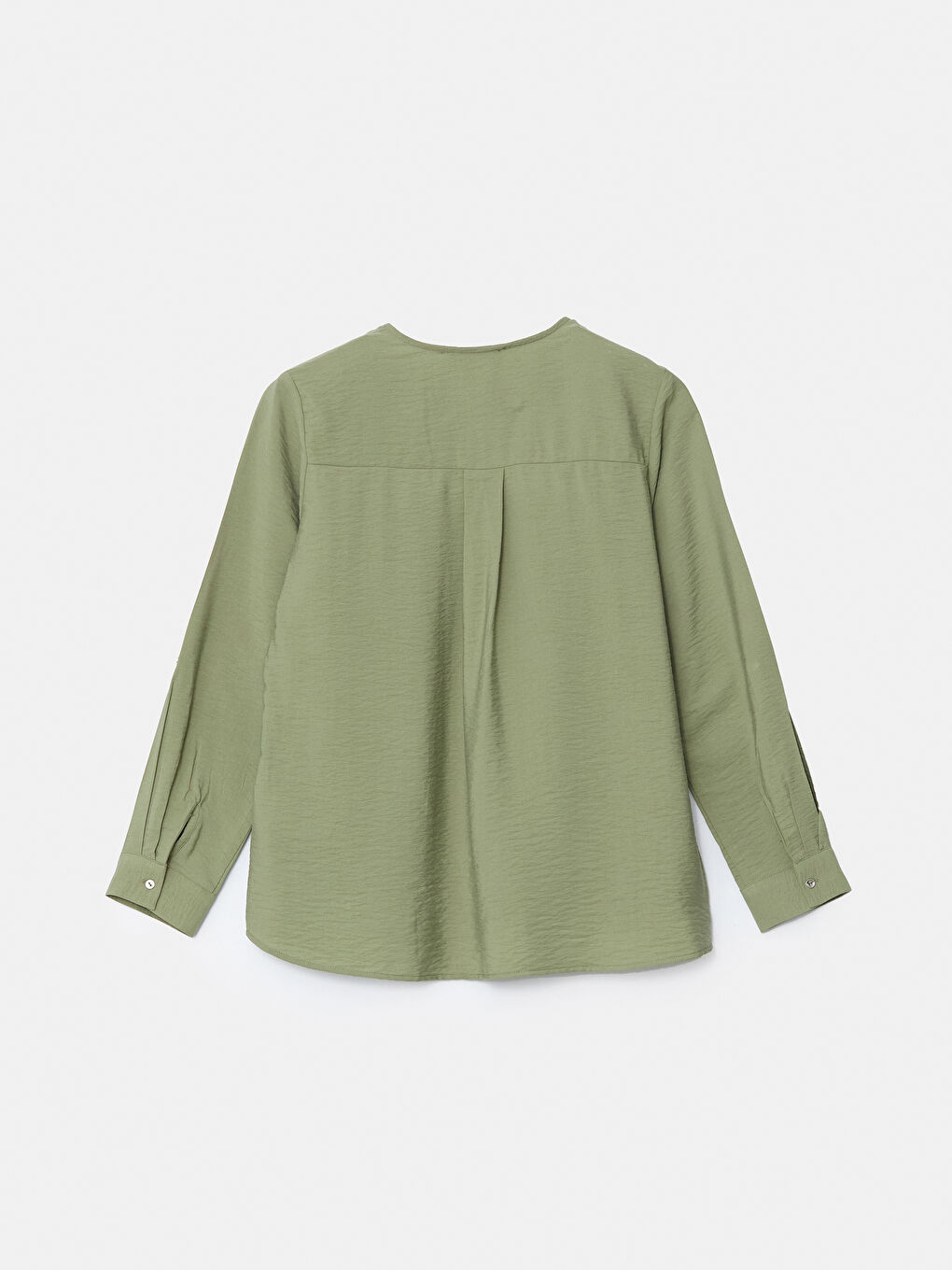 Haki Kaçık Yaka Kadın Bluz-5