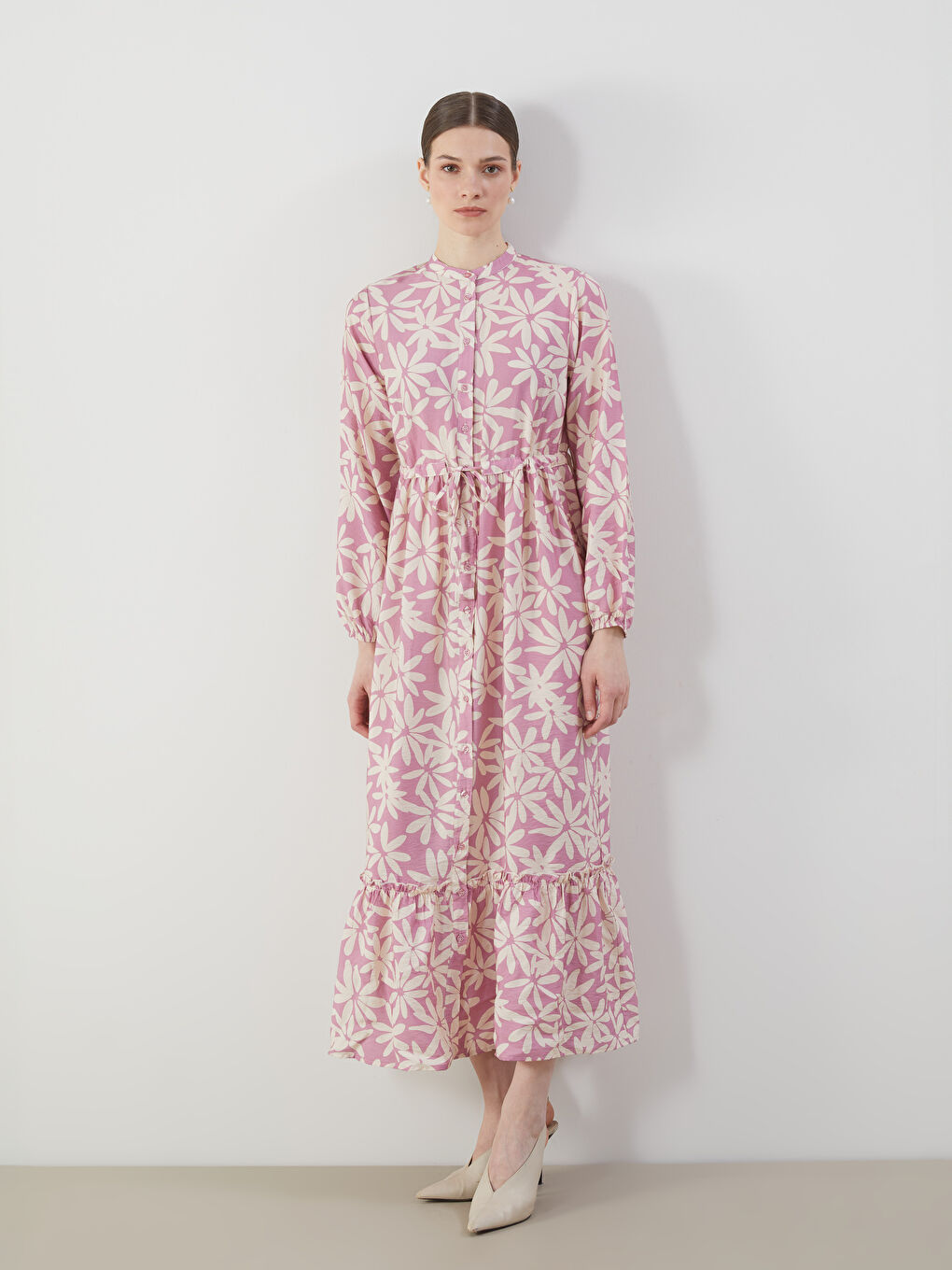 Woman PINK Shirt Dress -S5G106Z8-LT4