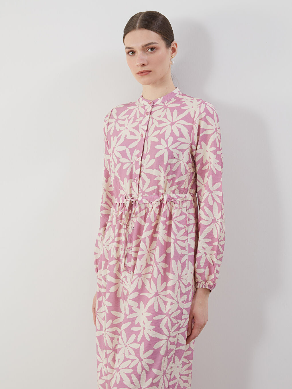Woman PINK Shirt Dress -S5G106Z8-LT4
