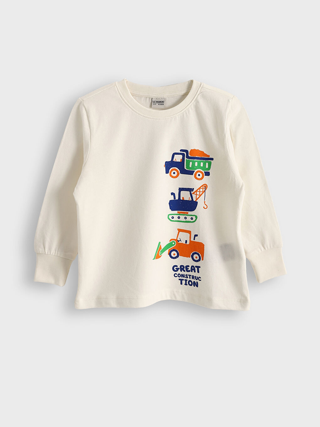 Crew Neck Printed Long Sleeve Boys' Pyjama Set-1