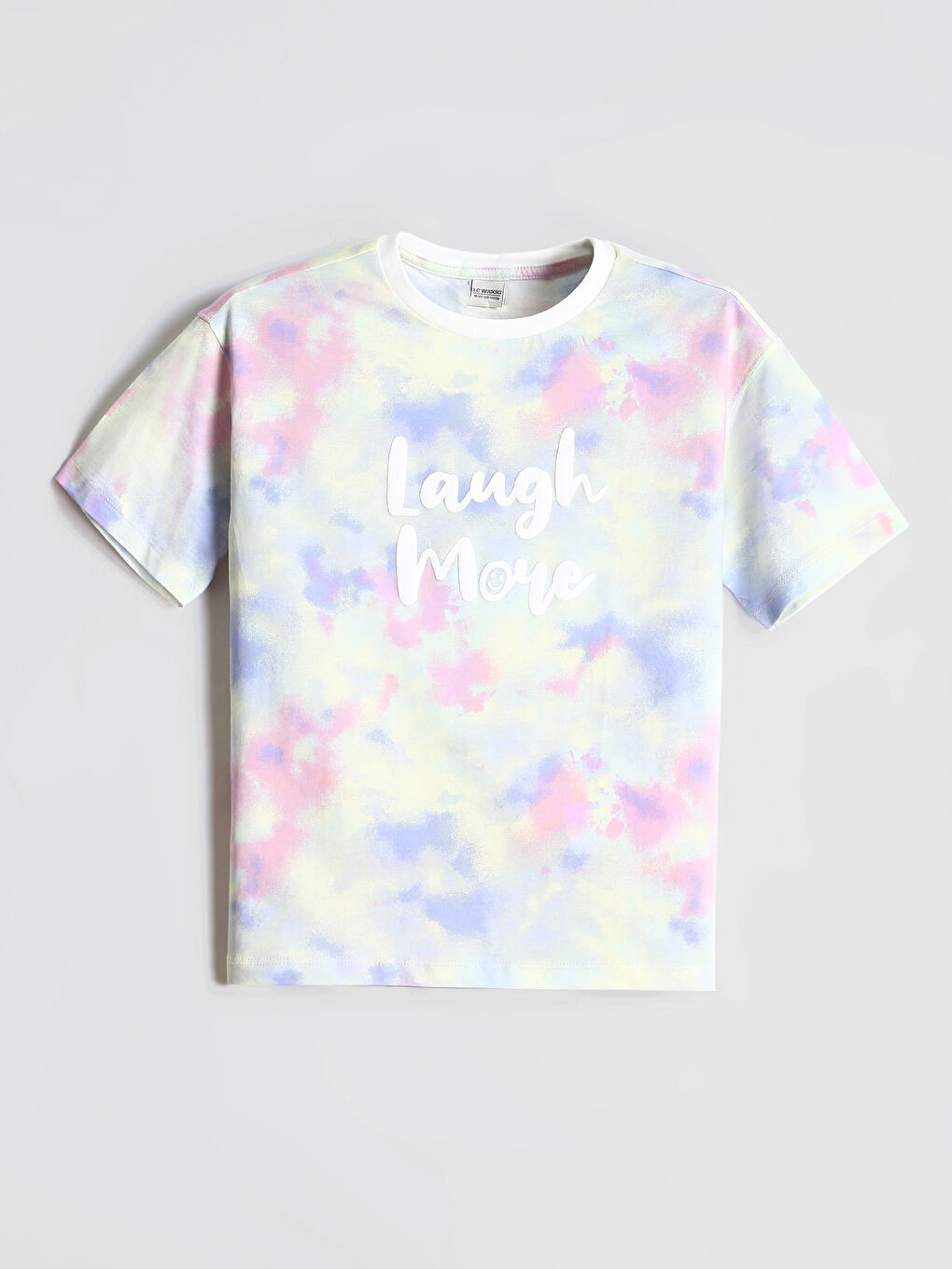 Crew Neck Printed Girls' T-Shirt