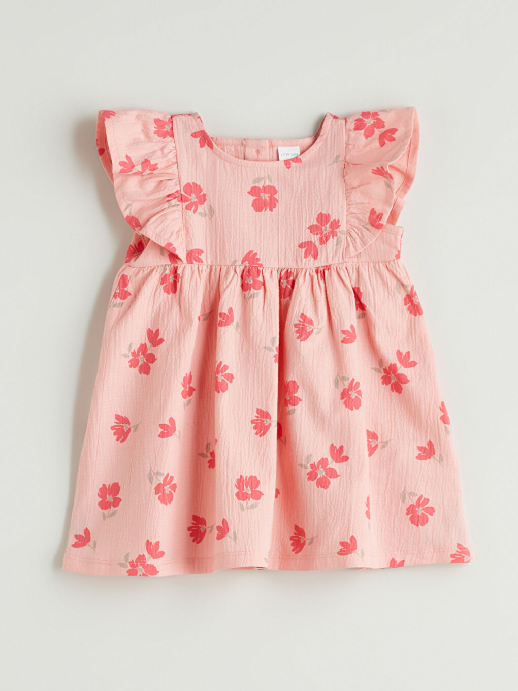 LCW baby Crew Neck Floral Baby Girls' Dress -S5G163Z1-LT4