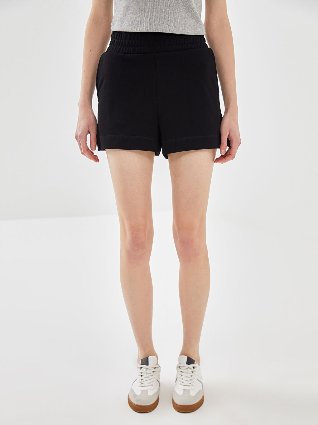 Elasticated Waist Women's Shorts -S5G184Z8-CVL