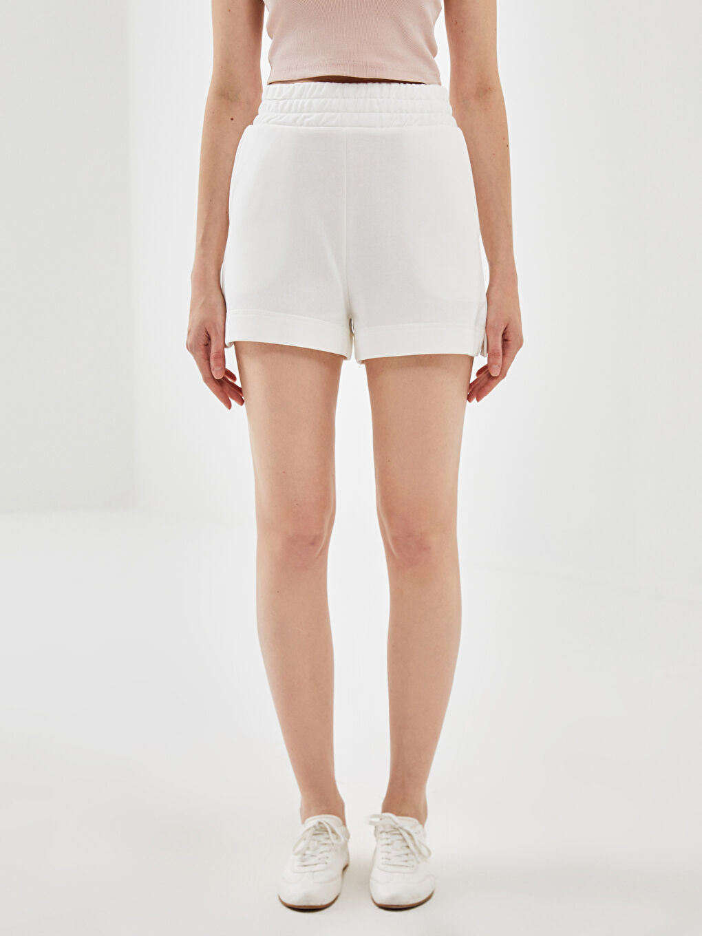 Elasticated Waist Women's Shorts -S5G184Z8-R9J
