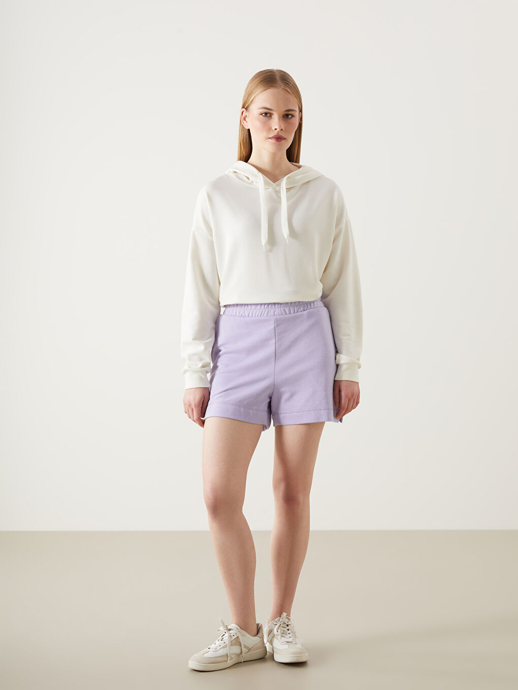 Elasticated Waist Women's Shorts -S5G185Z8-FKW