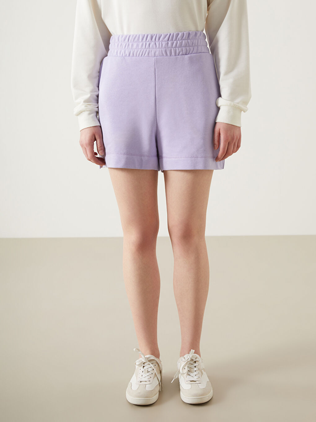 Elasticated Waist Women's Shorts -S5G185Z8-FKW