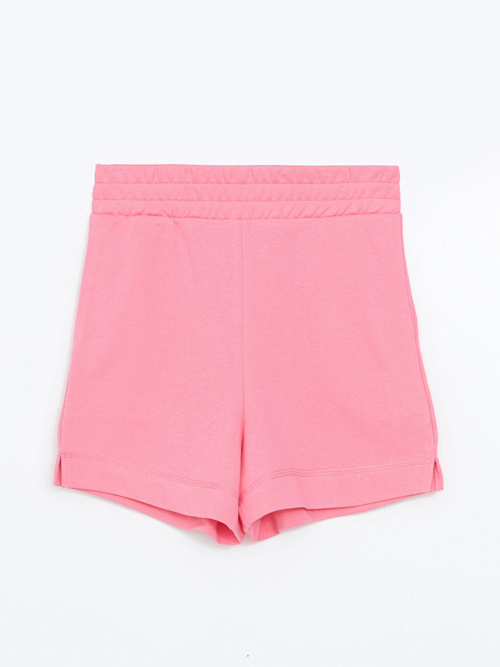 Pembe Beli Lastikli Kadın Şort-4