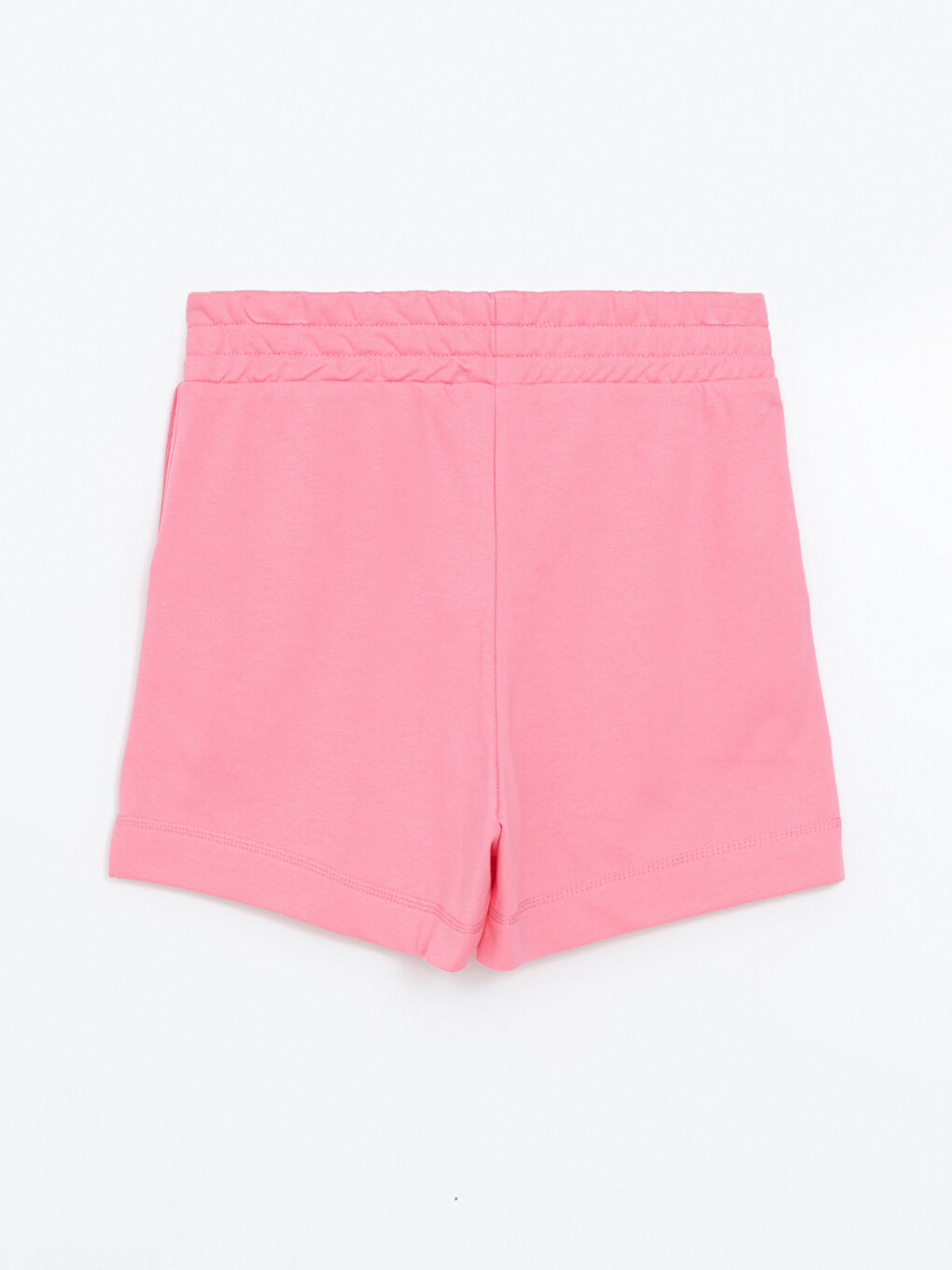 Pembe Beli Lastikli Kadın Şort-5