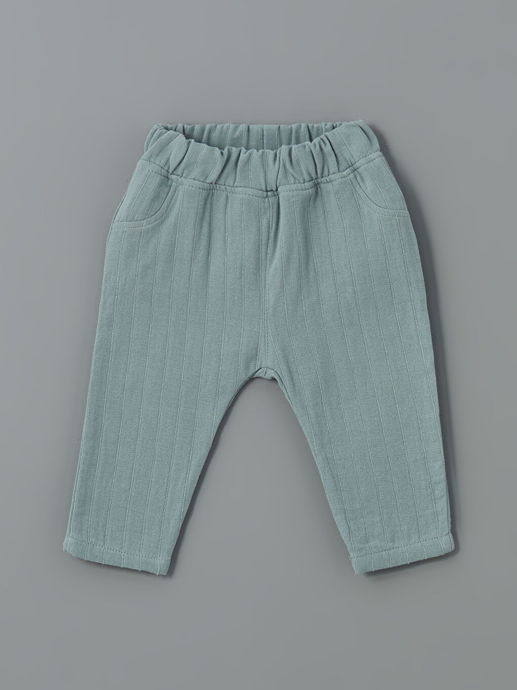 Mavi Beli Lastikli Erkek Bebek Pantolon