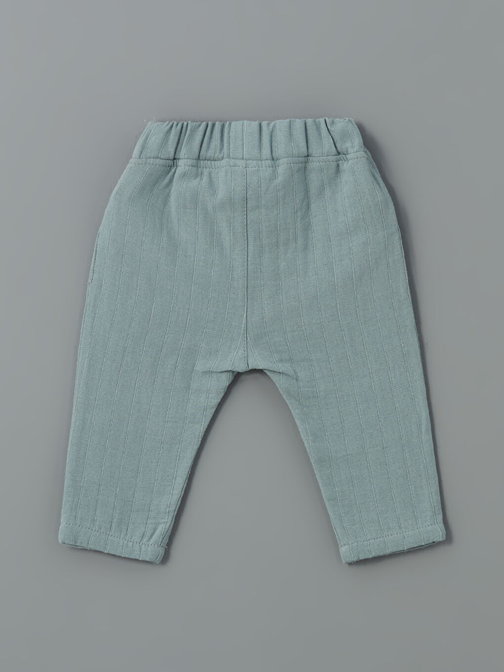 Mavi Beli Lastikli Erkek Bebek Pantolon-1