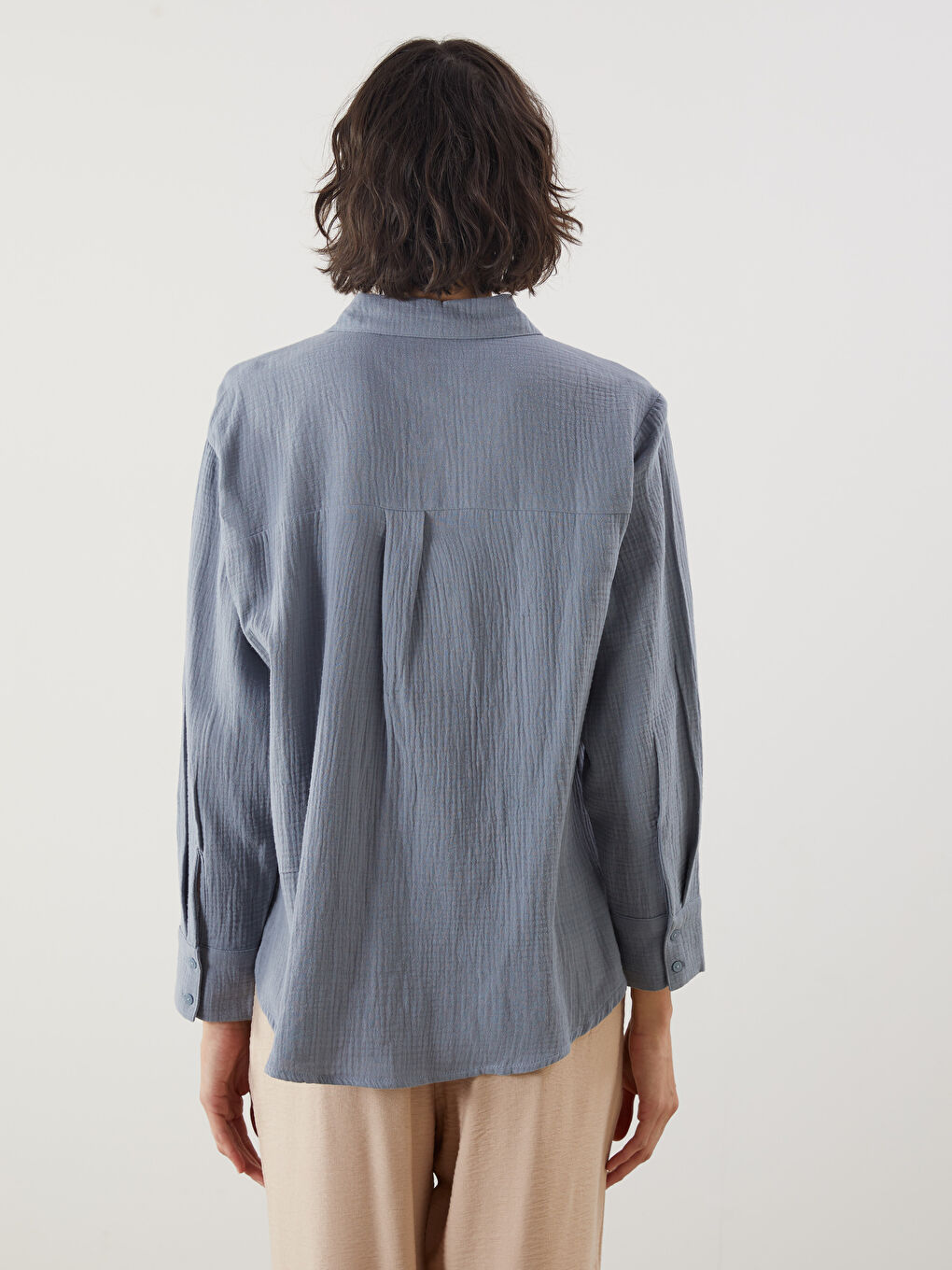 Textured Women's Shirt -S5G192Z8-JX7