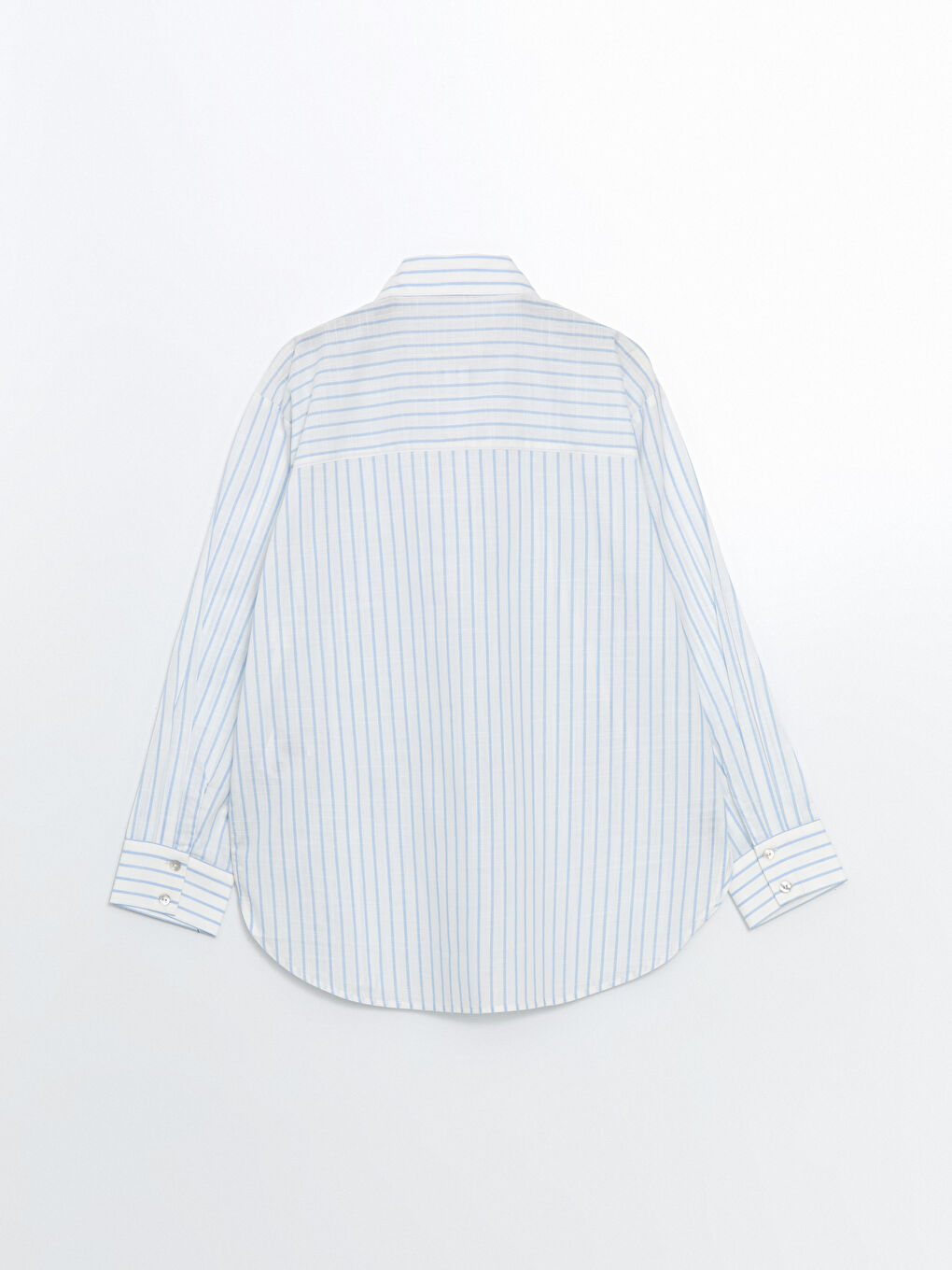 Striped Oversize Linen Blend Women's Shirt-5
