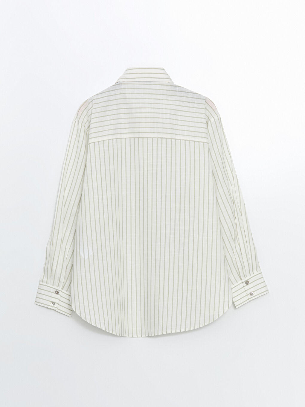 Chemise Rayée Surdimensionnée en Mélange de Lin pour Femmes-5