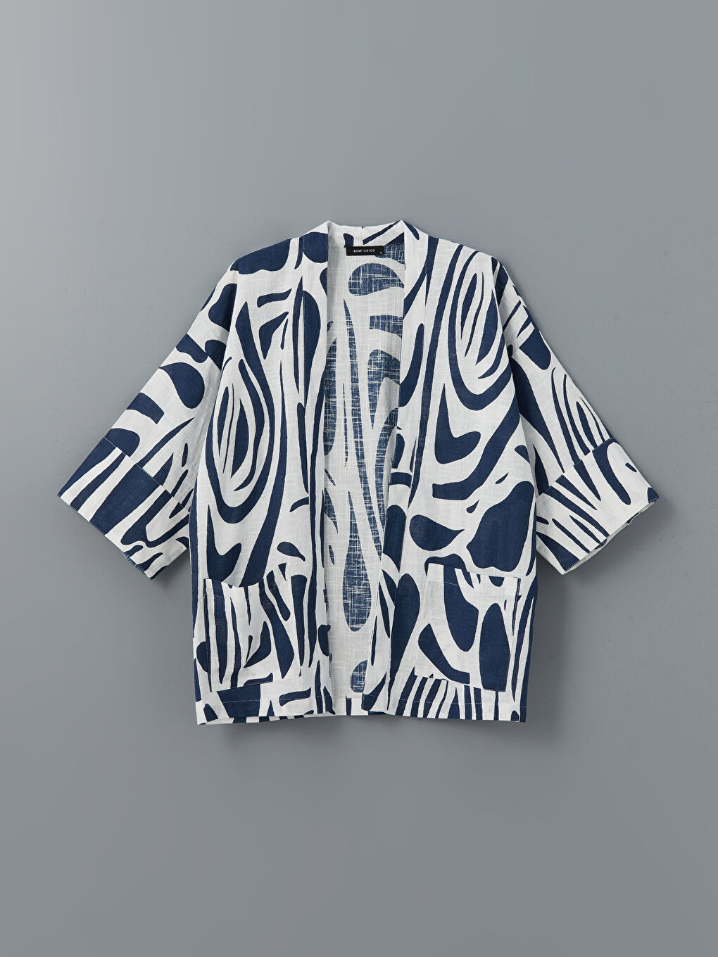 LCW Vision Shawl Collar Patterned Women's Kimono -S5G202Z8-LSJ