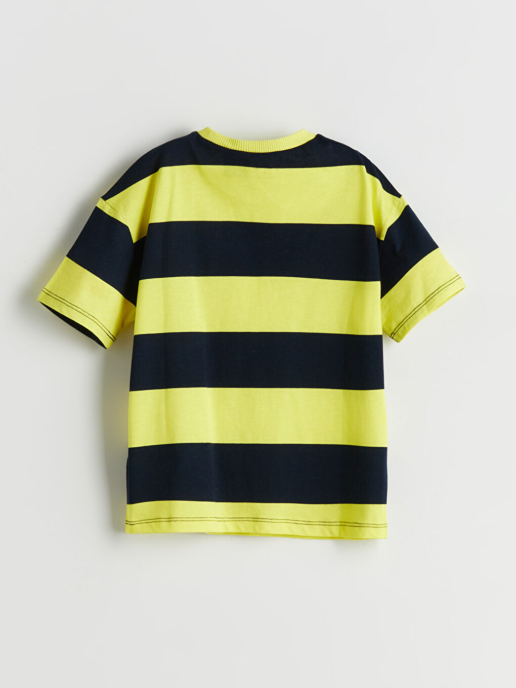 Sarı Çizgili Fenerbahçe Baskılı Erkek Çocuk Tişört-1