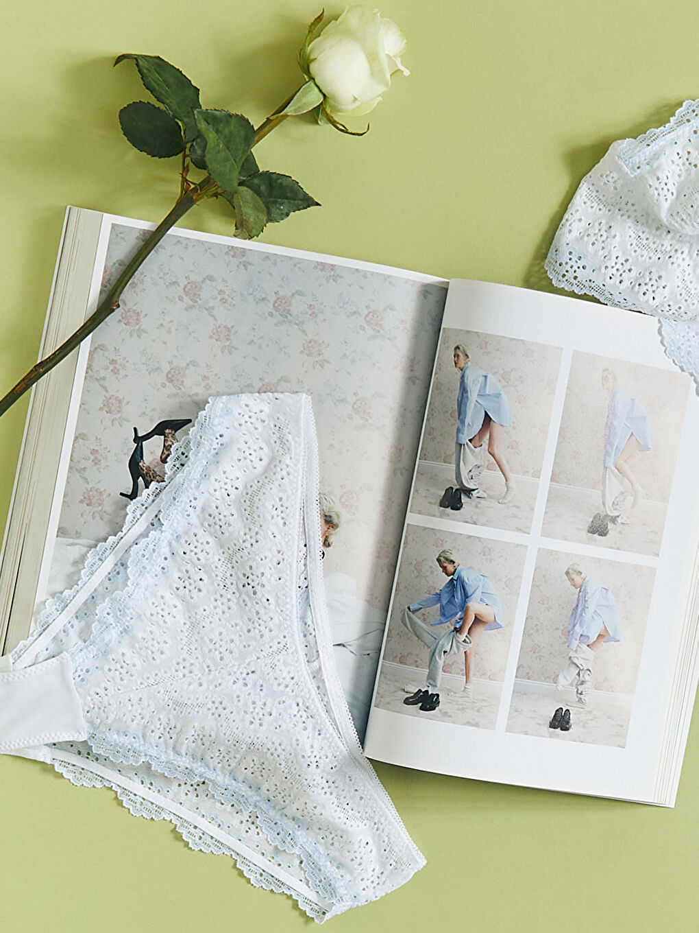 Lila Dantelli Fantezi Brazilian Külot