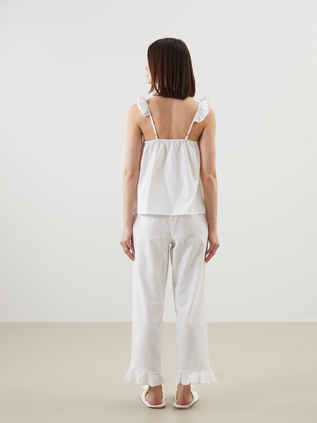 U Neck Embroidered Women's Pyjama Set -S5G230Z8-JYX